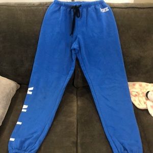 Blue drawstring sweats brand pink xs